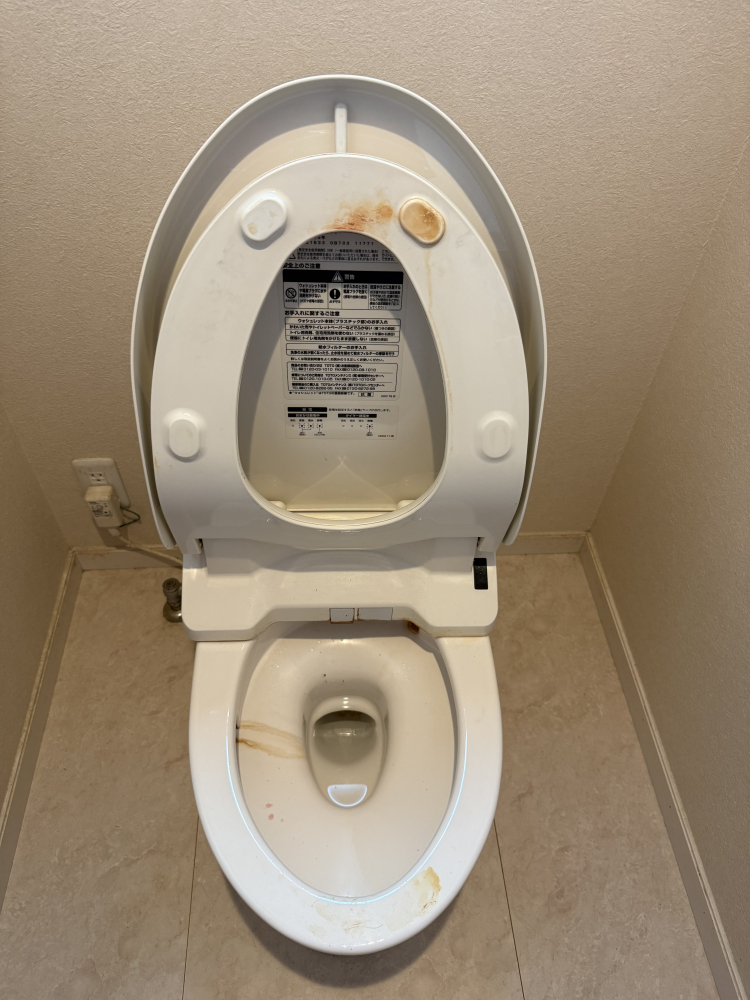 茨城県神栖市横瀬のトイレクリーニングの作業前1