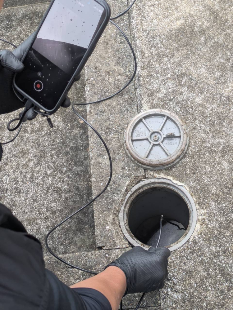 福岡県福津市の排水管洗浄の作業後1