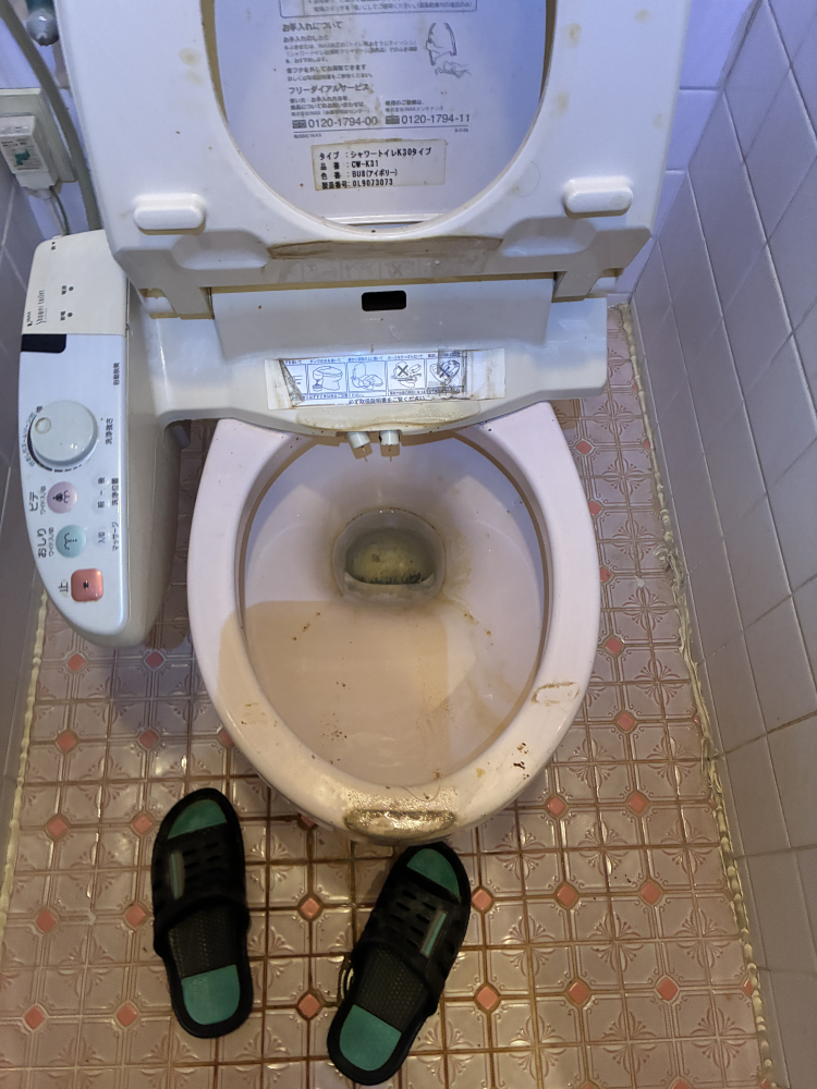 大阪府東大阪市角田のトイレクリーニングの作業前1