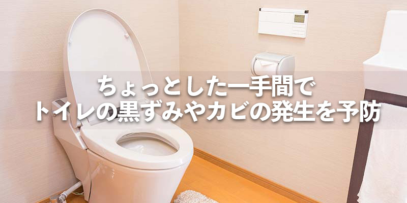 ちょっとした一手間でトイレの黒ずみやカビの発生を予防