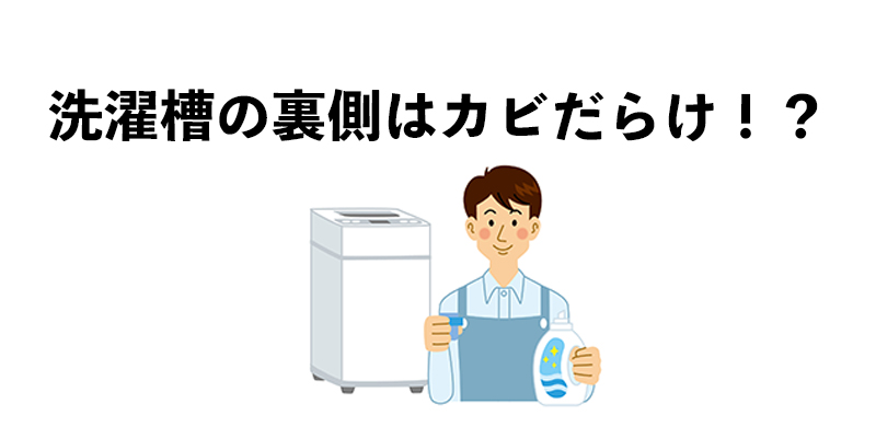 洗濯槽の裏側はカビだらけ！？