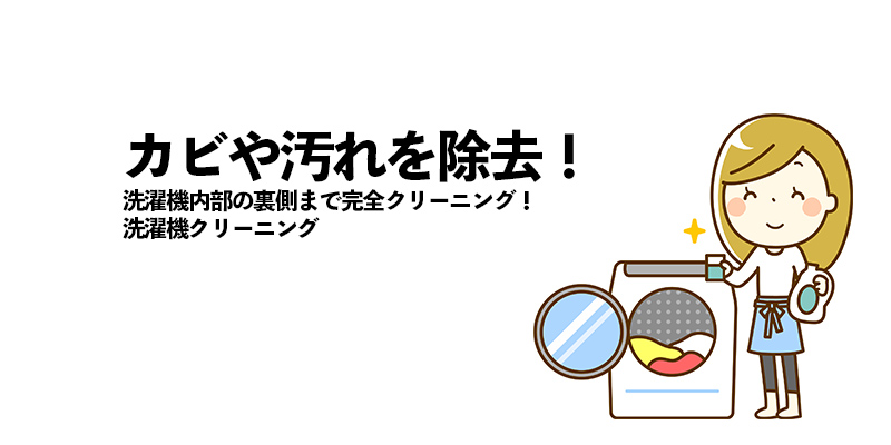 カビや汚れを除去！洗濯機内部の裏側まで完全クリーニング！洗濯機クリーニング