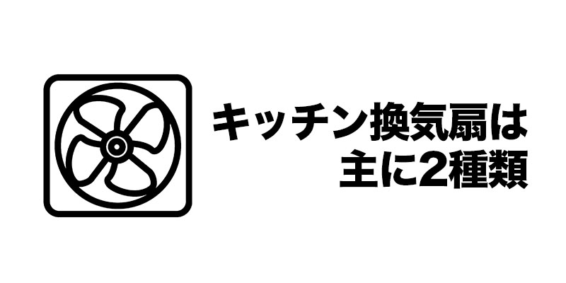 キッチン換気扇は主に2種類    