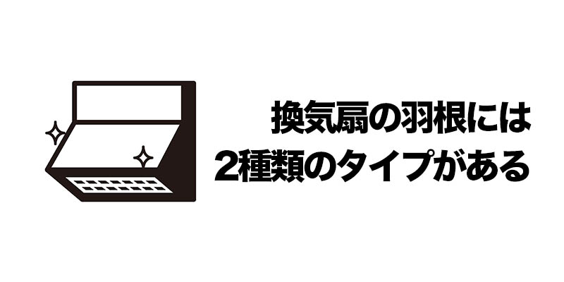 換気扇の羽根には2種類のタイプがある