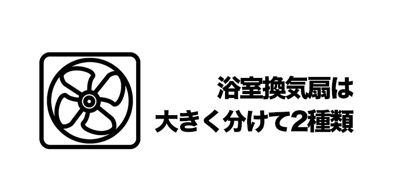 浴室換気扇は大きく分けて2種類