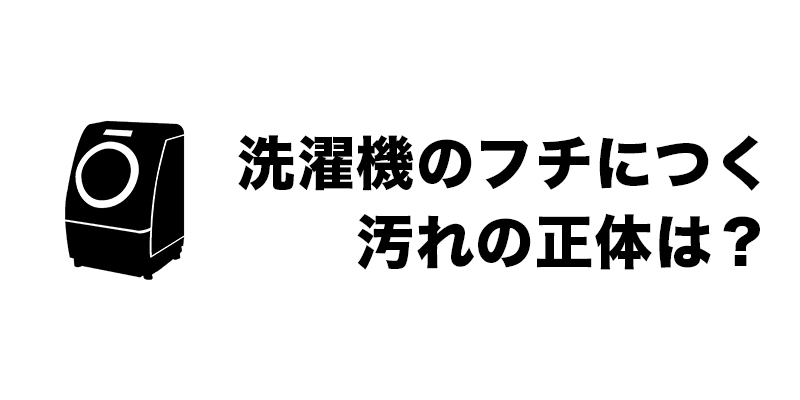 洗濯機のフチにつく汚れの正体は？