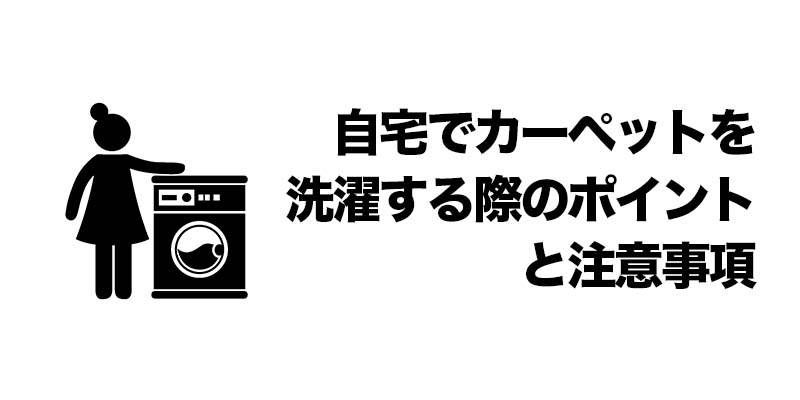 自宅でカーペットを洗濯する際のポイントと注意事項