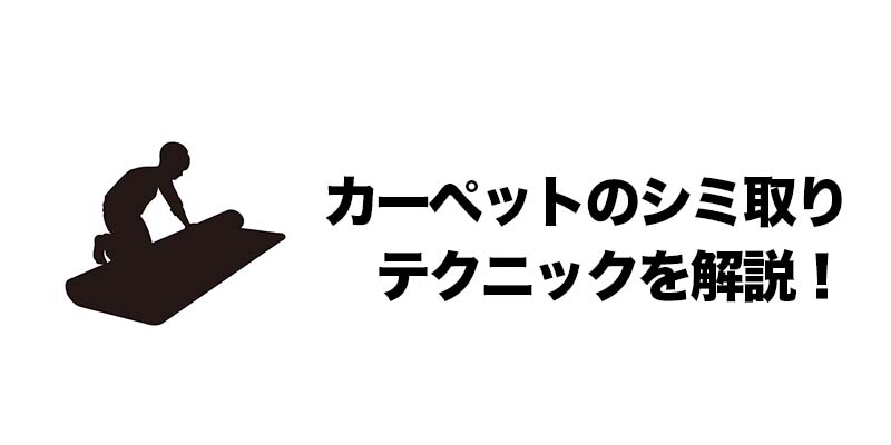 カーペットのシミ取りテクニックを解説！