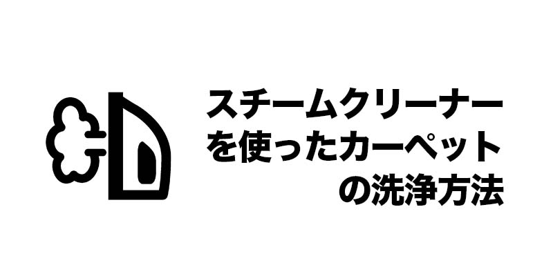 スチームクリーナーを使ったカーペットの洗浄方法