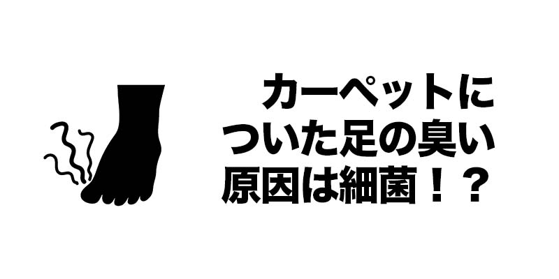 カーペットについた足の臭い 原因は細菌！？